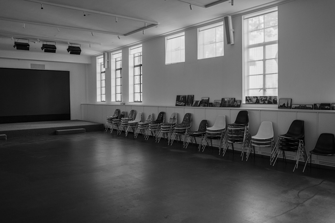 group stretching in meeting room